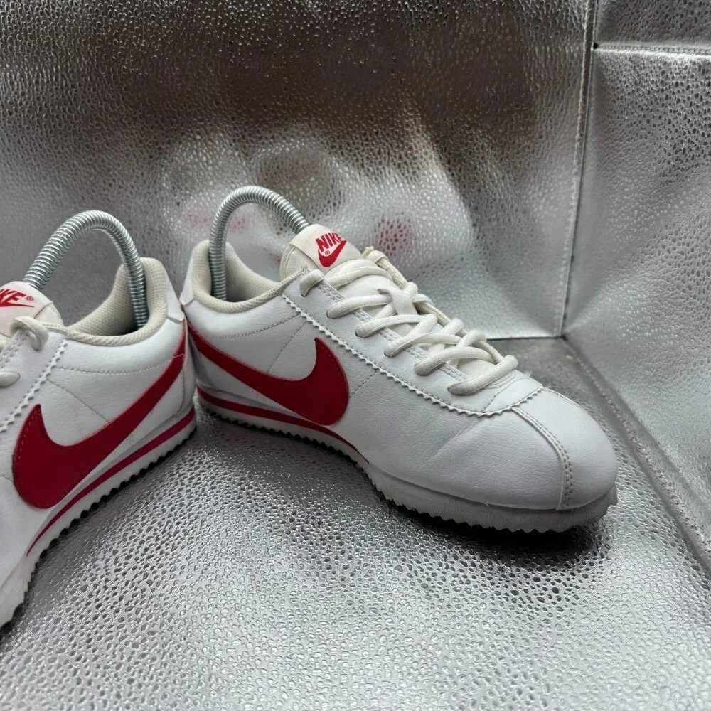 Size 6Y Nike Cortez Basic SL‎ Low Kids White Lace-Up Casual Shoes 749482-103